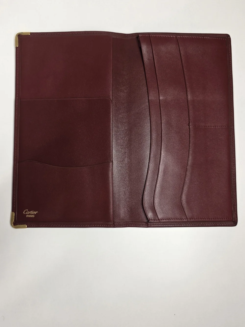 Cartier Burgundy Long Leather Wallet
